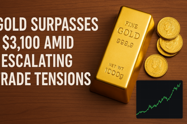 تجاوز الذهب حاجز 3,100 دولار وسط تصاعد التوترات التجارية